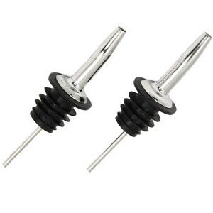 Chef Craft Stainless Steel Bottle Pourer Spout Set - Great for Wine, Olive Oil and Other Bottles - 1 of 2