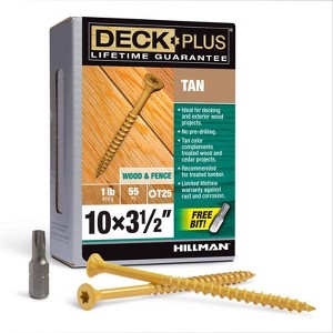 Hillman Deck Plus No. 10 X 3-1/2 in. L Tan Star Flat Head Exterior Deck Screws 1 lb - 1 of 1