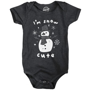Im Snow Cute Baby Bodysuit Sarcastic Adorable Snowman Graphic Jumper For Infants - Crazy Dog Baby Bodysuit - 1 of 4