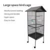 57.5" Large Bird Cage with Rolling Stand - Spacious Grey Powder-Coated Steel Home for Parakeets, Cockatiels, Conures, Lovebirds & Pigeons - 3 of 4