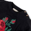 Hope & Henry Girls' Long Sleeve Rose Intarsia Sweater, Kids - 4 of 4