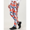 INSPIRE CHIC Men's Houndstooth Geometric Printed Color Block Dress Pants - 2 of 4