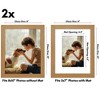 Americanflat 8x10 Picture Frame in Oak - Displays 5x7 With Mat and 8x10 Without Mat - Composite Wood with Shatter Resistant Glass  and Tabletop - 2 of 4