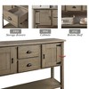 Hostack 48'' Solid Wood Console Table with 2 Drawers and Cabinets for Living and Dining Room, Rustic - 4 of 4