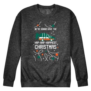 Men's - National Lampoon - Christmas Vacation Hap Hap Happiest Graphic Fleece Sweatshirt - 1 of 4