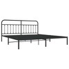 vidaXL Black King Metal Bed Frame with Headboard & Slats, No Mattress, Easy Assembly - 2 of 4