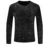 Lars Amadeus Men's Long Sleeves Mesh Sheer Club Glitter See Through T-Shirt - 2 of 4