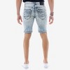 X RAY Slim Jean Shorts for Men, Men's Stretch Casual Denim Shorts Slim Fit, Distressed, Rolled Up Cuff Bermuda Short - 2 of 4