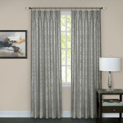 Kate Aurora 2 Pack Windsor Pinch Pleat/Rod Pocket/Back Tab Quatrefoil Window Curtain Panels