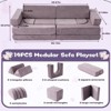 Vipbear modular combination sofa, DIY creative modular game sofa, convertible foam game pad creative game room floor furniture, purple - 2 of 4
