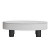 Racxily Oval Coffee Table, Faux Marble Top with Hidden Drawer & Storage for Living Room & Office - 2 of 4