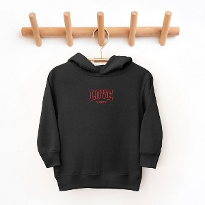 The Juniper Shop Embroidered Varsity Love Vibes Toddler Graphic Hoodie - 1 of 3