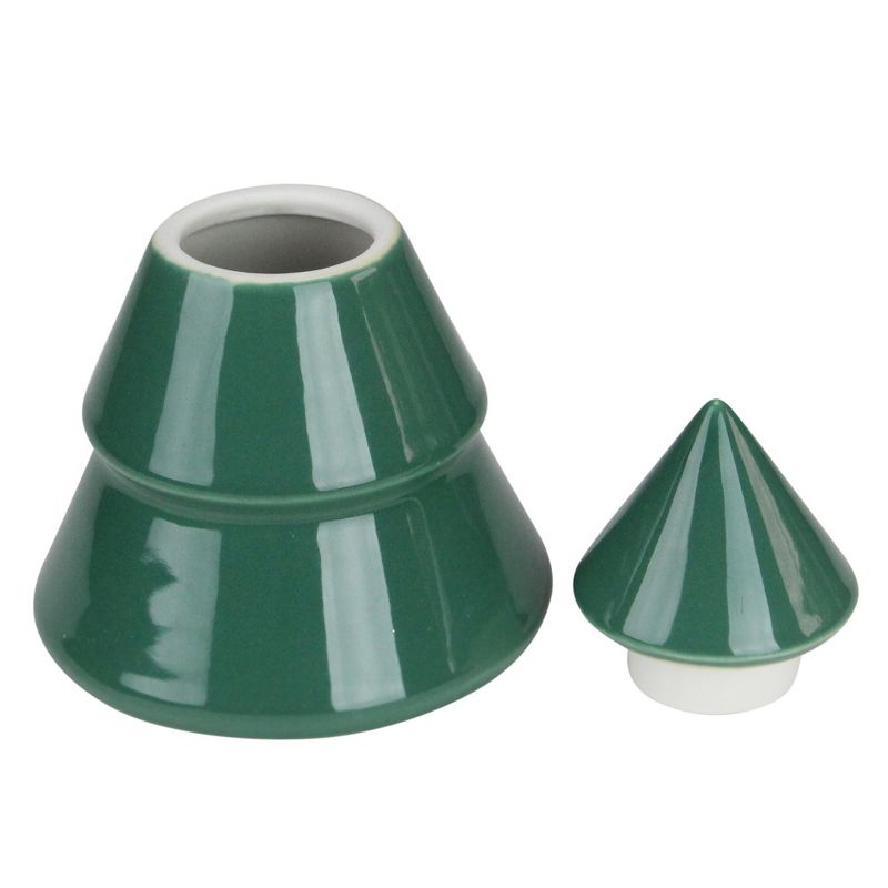 Northlight 6.25" Green Contemporary Ceramic Christmas Tree Container, 2 of 3
