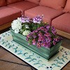 Achla Designs Galvanized Rectangular Steel Outdoor Planter Stand Green 10"x24"x8" - 3 of 4