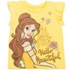 Disney Frozen Moana Princess Tiana Floral Peplum T-Shirt and French Terry Shorts Outfit Set Toddler to Big Kid - 2 of 4