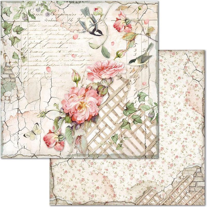 Stamperia Double-Sided Paper Pad 12"X12" 10/Pkg-House Of Roses, 10 Designs/1 Each, 2 of 10
