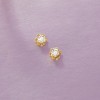 Ross-Simons Child's Diamond Accent Stud Earrings in 14kt Yellow Gold - 2 of 4