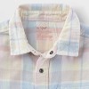 Boys' Adaptive Long Sleeve Plaid Woven Top - Cat & Jack™ Pink/Cream - image 3 of 4