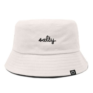 Dalix Salty Embroidered Bucket Hat Cotton Summer Beach Vacation Cap Womens - 1 of 4