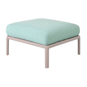 Laurel Outdoor Ottoman with Cushion - Gray/Seafoam - Lagoon - 1 of 3