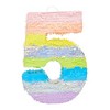Blue Panda 5 Pinata - Large Number 5 Pinata, Pastel Rainbow Pinata, 5th Birthday Decorations for Girls (14.7 x 4 x 21 inches) - 4 of 4