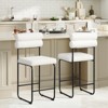 Tangkula Set of 2 Counter Height Bar Stools 26" Counter Stools w/ Metal Frame & Footrest - 2 of 4