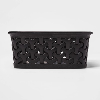 Irvins Tinware: Small Wall Basket with solid bottom and thin weave