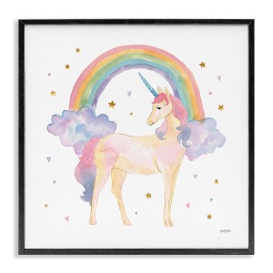 Stupell Industries Kids Nursery Unicorn Watercolor, 12" x 12" - 1 of 4