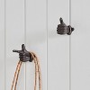 Danya B Thumbs up & Pointing Finger Dark Brown Cast Iron Wall Mount Hook Set (Set of 2) - 2 of 4
