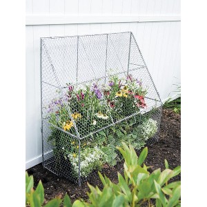Gardener’s Supply Company Chicken Wire Cloche Flat Back Crop Coop | Sturdy Metal Flower, Garden Plants, and Backyard Vegetables Cover Protector | 20"D - 1 of 4