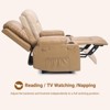 PU Leather Power Lift Recliner Chair, Adjustable Furniture for Back, Legs w/ 3 Positions, Side Pocket ( 27" Seat Width+Cup Holders) - 4 of 4