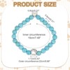 Unique Bargains White Stone Bead Heart Paw Print Dog Mom Memorial Bracelet 1 Pc - 2 of 4