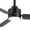 Airsurfer 36-in Matte Black Ceiling Fan with Light, 3 Blades in Black & Brown, Remote Included, LED Color-Changing, 5" Downrod - 3 of 4