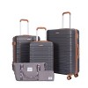 Whisen 5-Piece Set Luggage Sets ABS Lightweight Suitcase with Travel Bag, Toiletry Bag, TSA Lock and Rotating Wheels - 2 of 4