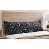 Sweet Jojo Designs Girl Body Pillow Cover Case (Pillow Not Included) 54in.x20in. Boho Floral Wildflower Black and Purple - 2 of 4