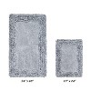 Shaggy Border Collection 2-Piece Bath Rug Set 100% Cotton Tufted Weave Ruffle Border Pattern Bathroom Rug for Machine Washable Bathmat - 2 of 4