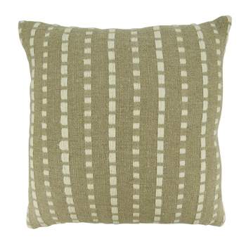 Saro Lifestyle Down-Filled Stitched Stripe Throw Pillow