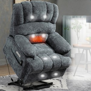 FONTOI Large Size Accent Chair with Side Pockets, Recliner Chair with 23" Seat Width, Blue-gray, 41"*42"*38.5" - 1 of 4