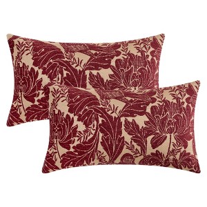 REGALWOVEN Floral Pattern Throw Pillow Covers for Farmhouse Sofa Bed Living Room Office 2 Pcs - 1 of 4