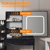 Vanity Desk with Mirror and LED Lights, Makeup Vanity Desk with Sliding Lighted Mirror, Power Outlet - 4 of 4
