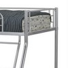 Royal Hampton Twin over Full Bunk Bed with Attached Ladder, Silver Metal - 3 of 4