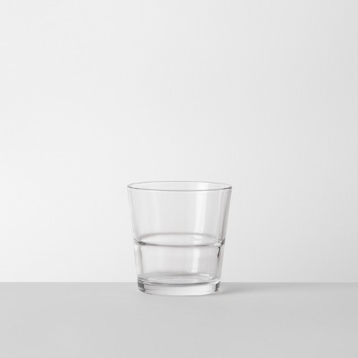 Threshold - Brandclub - 12.9 fl oz 6pk Glass Stackable Short Tumblers -  Threshold™: Modern Drinkware Set, Dishwasher-Safe, Clear