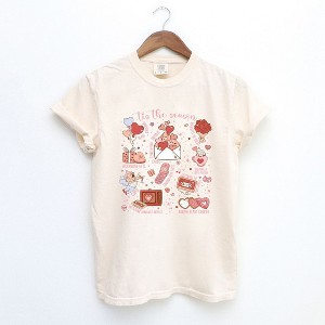 Simply Sage Market Women's Tis The Season Valentines Short Sleeve Garment Dyed Tee - 1 of 4