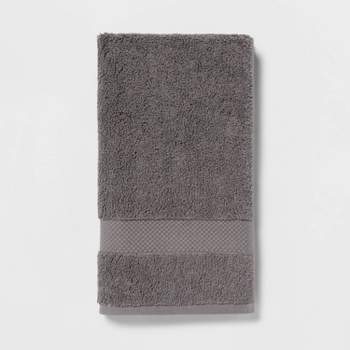 Diamond Border Terry Hand Towel Black/White - Threshold™