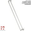 Modern Satin Push Pull Door Handle – Long Stainless Steel Handle for Glass, Barn, Shower, or Wooden Doors – Contemporary Entry Design - 4 of 4