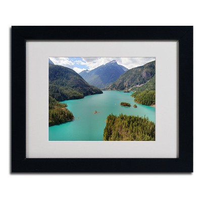 Trademark Fine Art -Pierre Leclerc 'Diablo Lake' Matted Framed Art