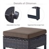 Gymojoy Outdoor 2 Pieces Patio Rattan Ottomans All-Weather Ottomans - 4 of 4