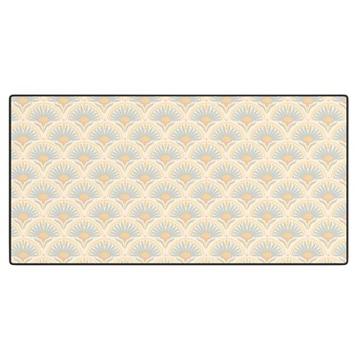 Iveta Abolina Fan Florals Yellow Desk Mat