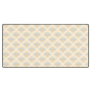 Iveta Abolina Fan Florals Yellow Desk Mat - 1 of 4
