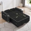 Convertible Sofa Bed, 3-in-1 Multi-Functional Velvet Sleeper Couch Pull-Out Bed with Side Storage Pocket for Living Room - 4 of 4